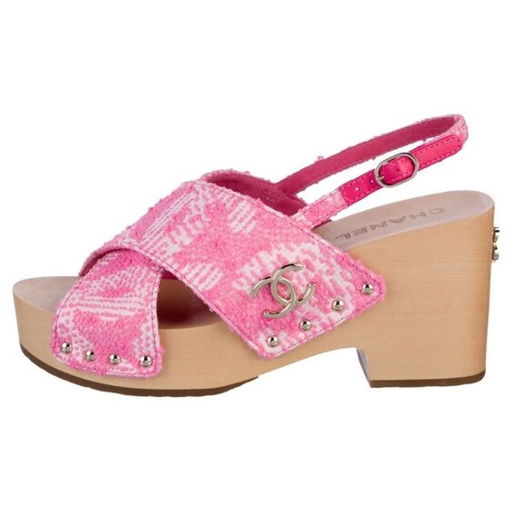 New Chanel Pink Quilted Slingback Clogs US 9/ EU 39 - Picture 11 of 11